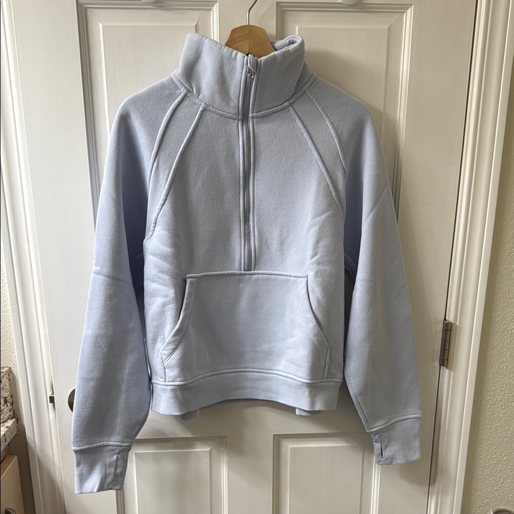 Light Blue Quarter-Zip Pullover